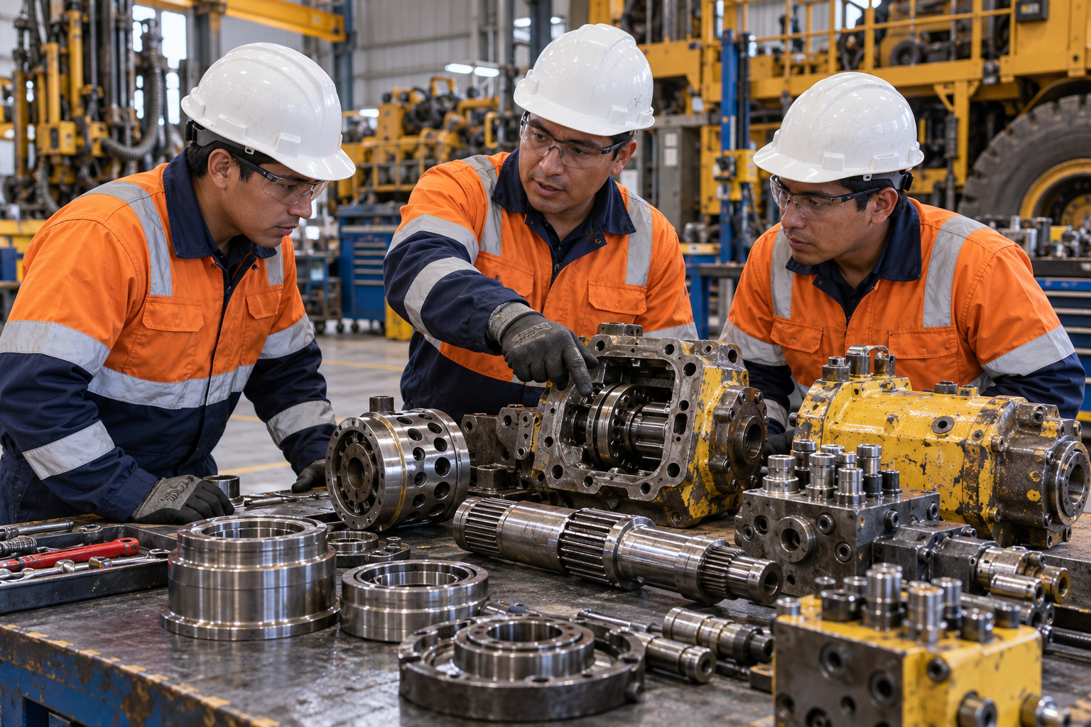 Personal trabajando en un proyecto industrial
