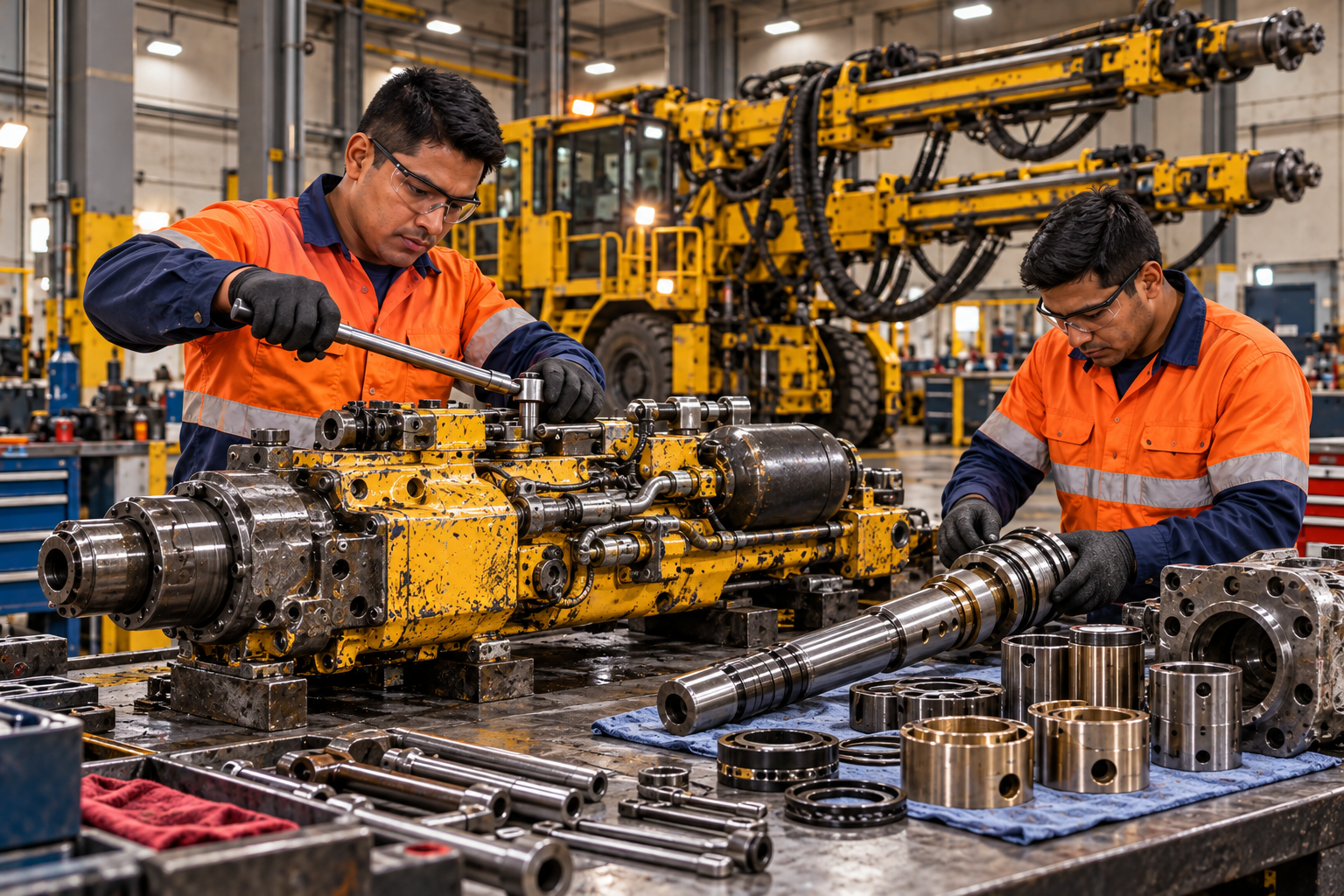 Reparación de perforadoras hidráulicas y componentes hidráulicos en general